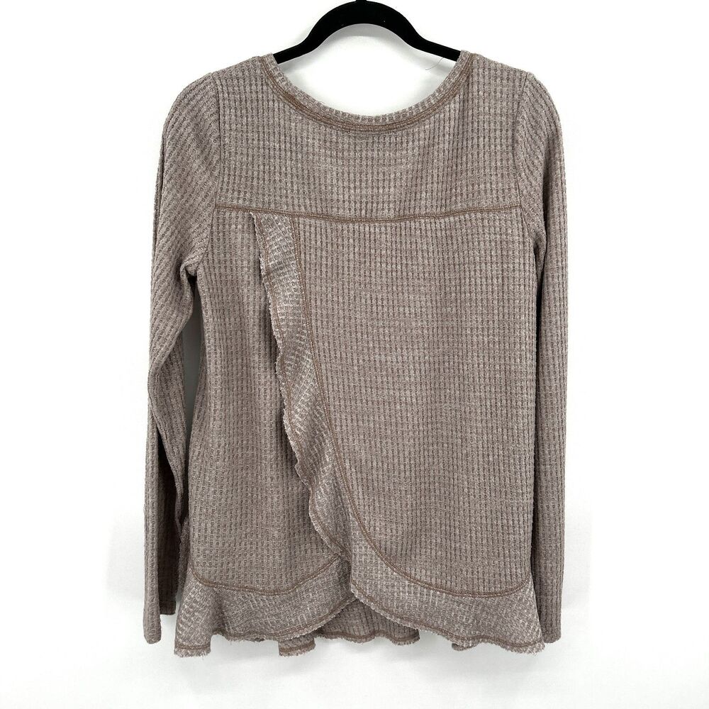 ANTHROPOLOGIE Saturday Sunday Waffle Knit Ruffle Cozy Jogger Lounge Set Medium - Picture 3 of 12